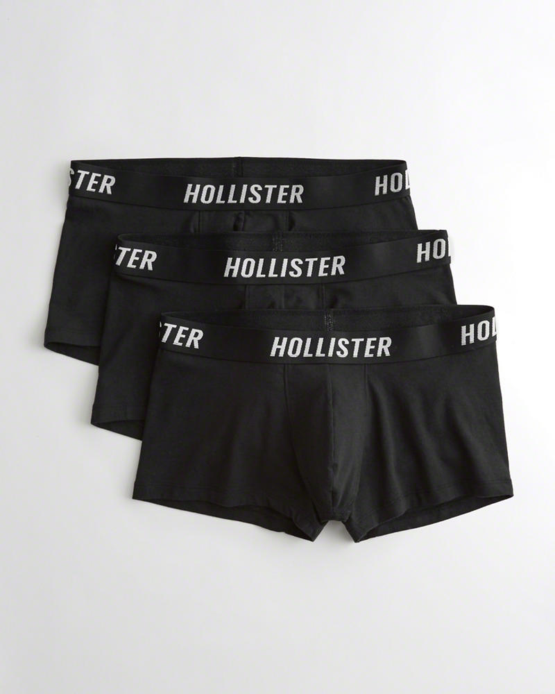 Mutande Hollister Uomo Shorter-Length Trunk 3-Pack Nere Nere Italia (995YSRJG)